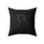 Single-Line Portrait Suede Throw Pillow | Modern Graphic Accent Cushion