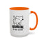 Introvertido. No molestar. Taza de café de gato en dos tonos
