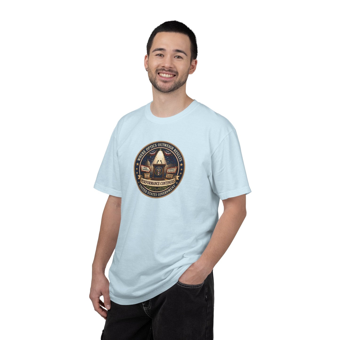 T-shirt graphique Where Optics Outweigh Results