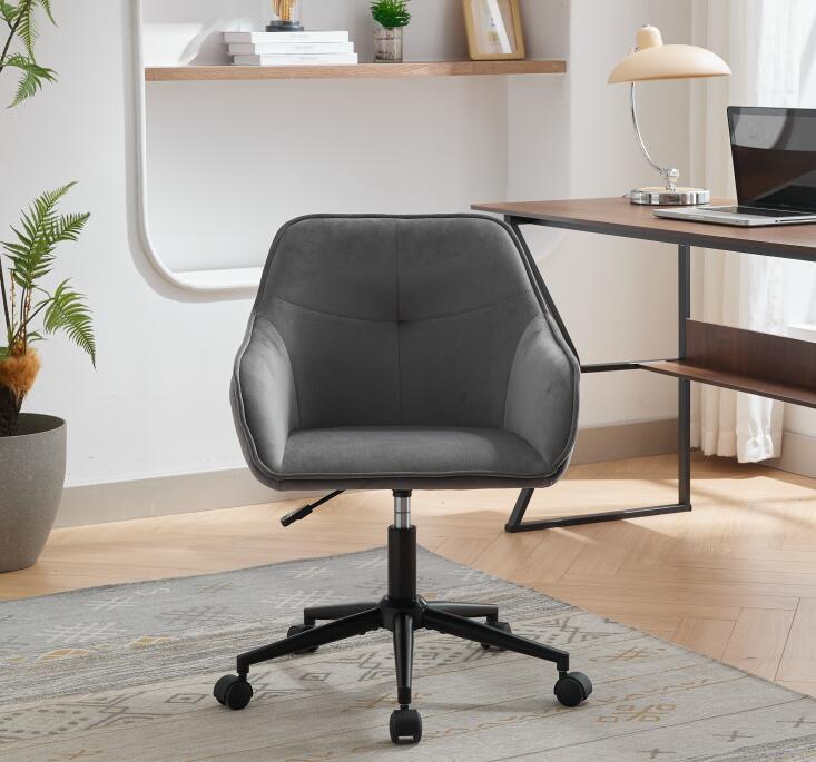 Velvet Office Desk Chair, Modern Home Desk Chair with Wheels , Vanity Chairs for Living Room, Bedroom,Study Room - Korvel