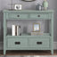 36'' Farmhouse Pine Wood Console Table Entry Sofa Table with 4 Drawers & 1 Storage Shelf (Retro Blue) - Korvel