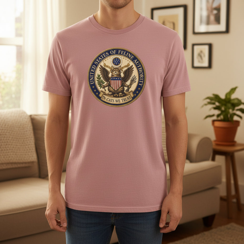 T-shirt Vintage Seal de l'Autorité Féline des États-Unis