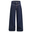 American High Street Design Denim Wide Leg Long Pants Men's Vibe Trendy Side Pleated Loose Casual Trousers - Korvel