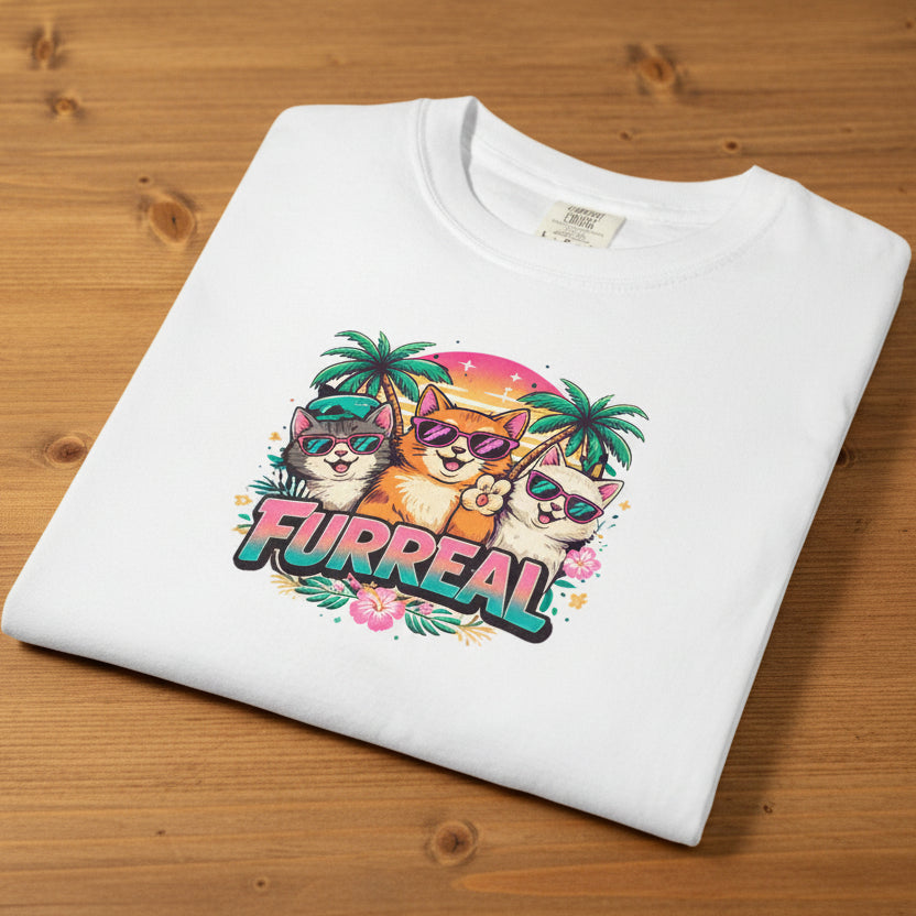 Camiseta Furreal Cat Sunset | Camiseta Unisex