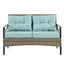 Conjunto de Muebles de Wicker para Exterior Premium con Mesa de Metal Negra