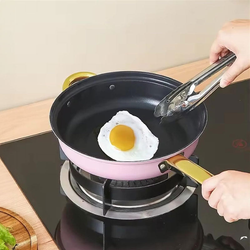 12-Piece Wine Red Non-Stick Stainless Steel Soup Pot Set