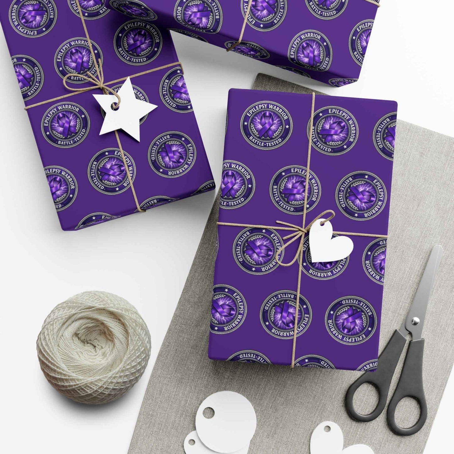 Epilepsy Warrior Gift Wrap - Purple Awareness Paper