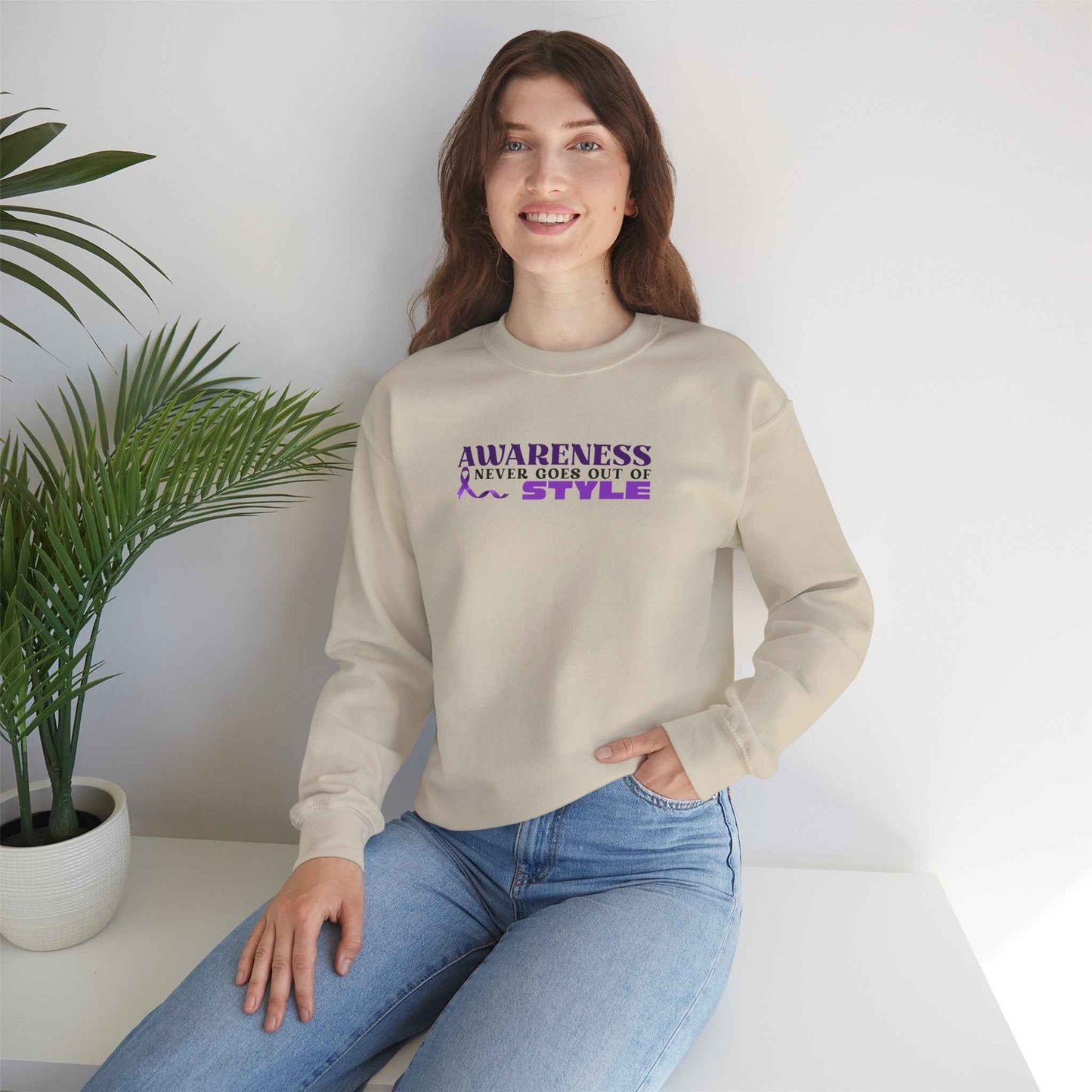 Sudadera Bordada de Conciencia Nunca Pasa de Moda
