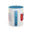 Taza de café con acento vibrante de EE. UU.