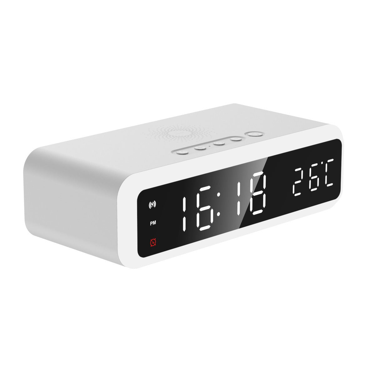15W Wireless Charging Alarm Clock with Thermometer