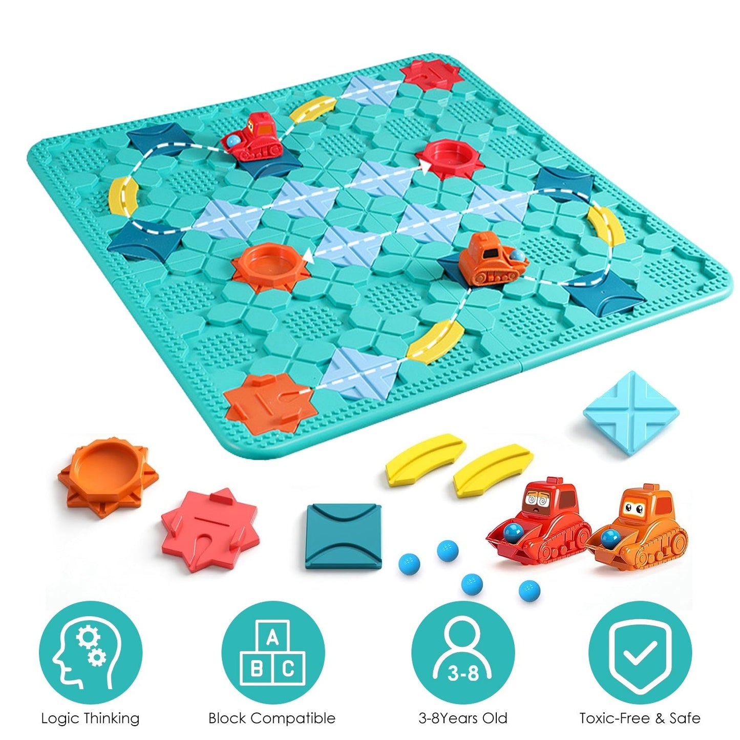 Juego de rompecabezas GBruno Kids Logical Road Builder