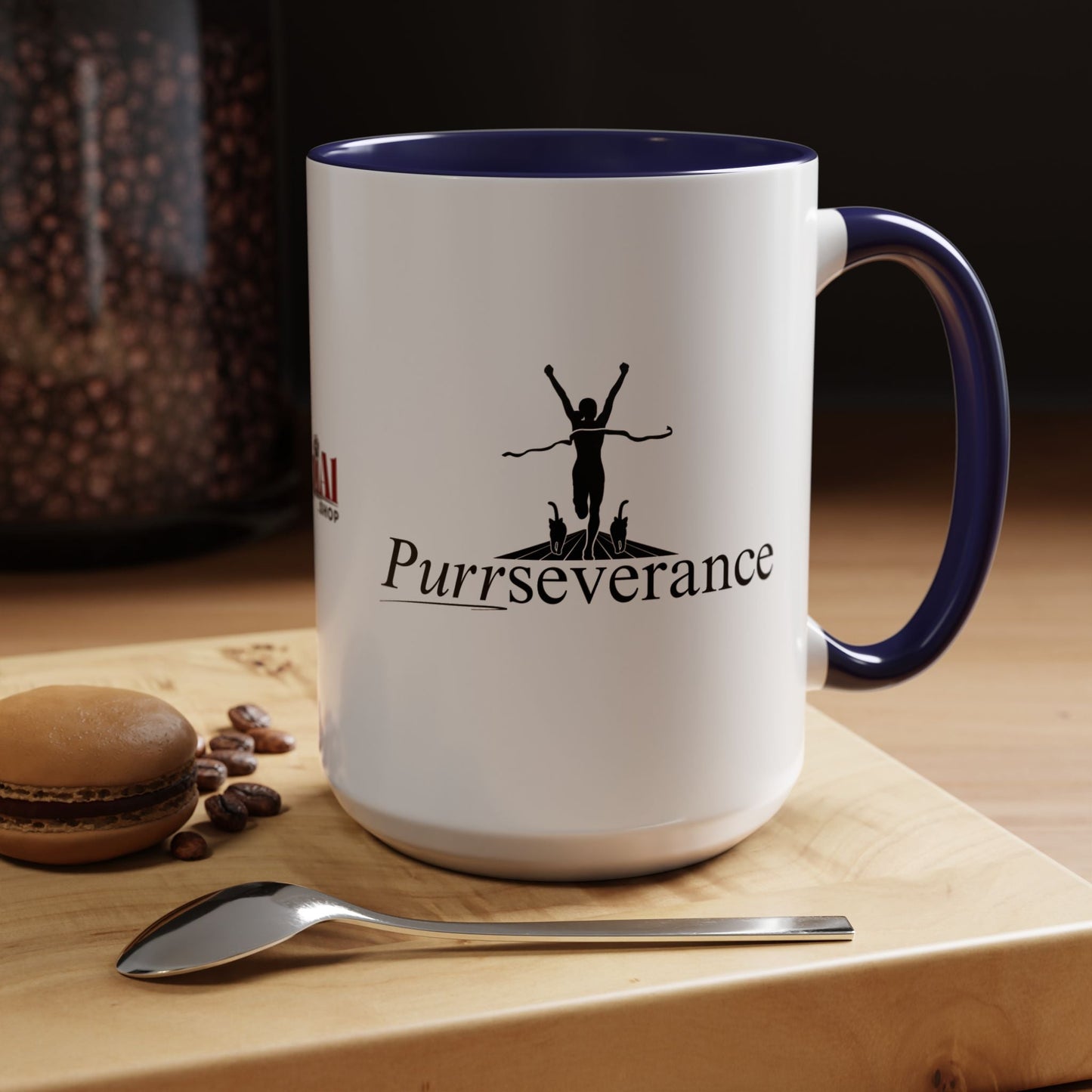 Purrseverance Accent Coffee Mug - Stylish & Functional