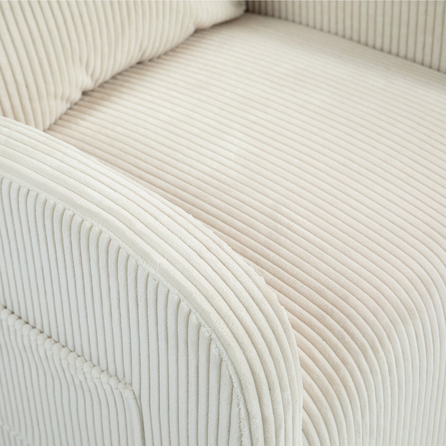 Silla mecedora giratoria tapizada JiaDa en beige