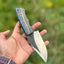 Premium 9" D2 Steel Hunting Knife with Unique Pine Cone Resin Handle & Leather Sheath - Korvel
