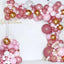 135 pcs Globos Rosa Madera y Dorados para Celebraciones