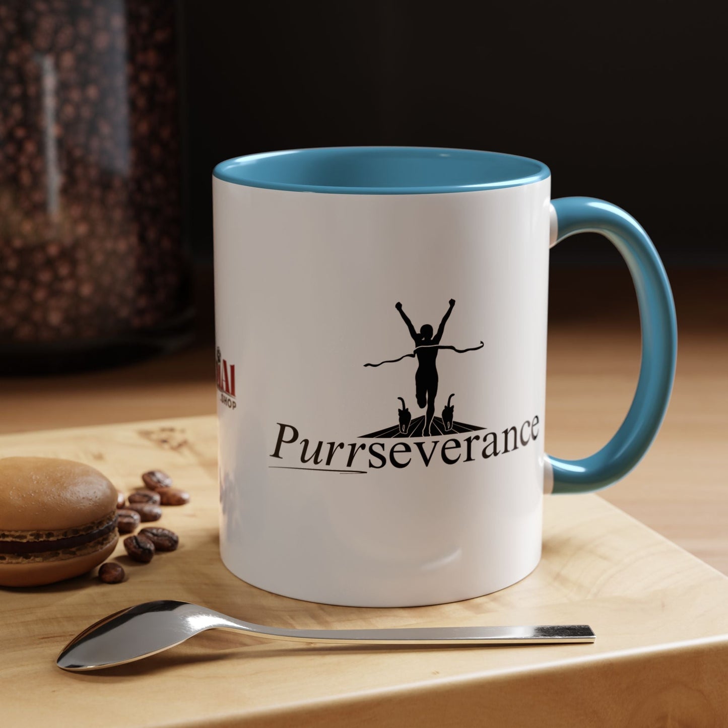 Purrseverance Accent Coffee Mug - Stylish & Functional
