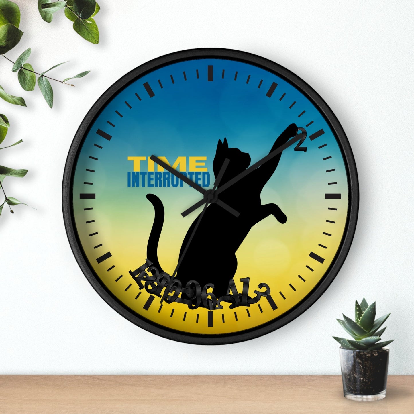 Reloj de Pared Gato Interrumpido