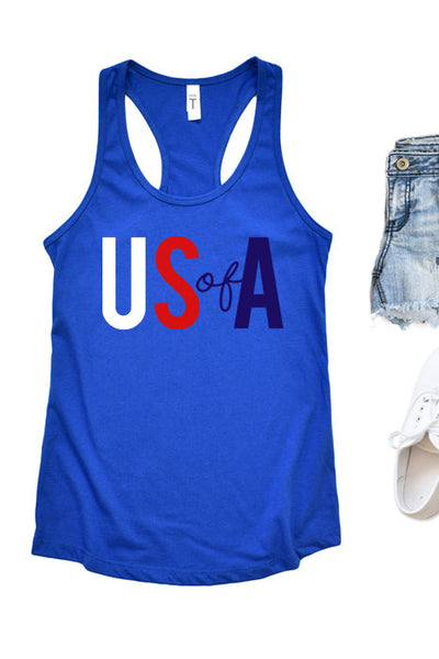 US Of A Racerback Tank Top