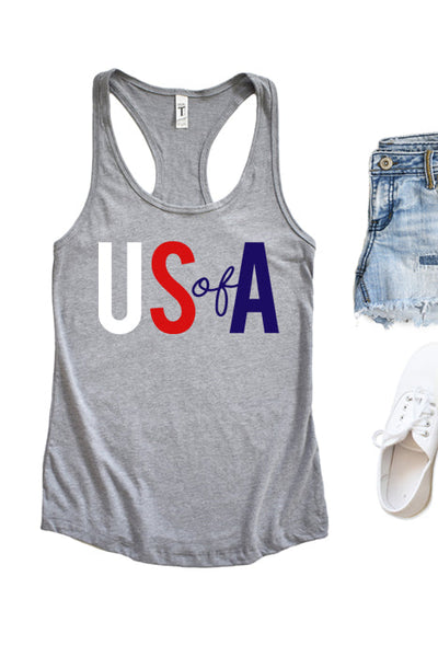 US Of A Racerback Tank Top