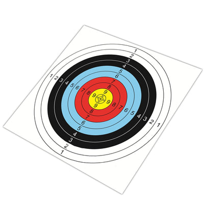 New 30pcs 40*40 cm Archery Shooting Target Paper Bow Hunting Archery Kit Standard Full Ring Single Spot Shooting Training Paper - Korvel