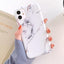 Coque de téléphone en marbre crack mat de luxe pour modèles d'iPhone