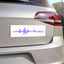 Epilepsy Awareness EEG Wave Bumper Magnet – Purple Ribbon Support