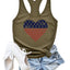 Heart Flag Racerback Tank Top - Korvel