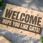 Bienvenue - Tapis de porte J'espère que vous aimez les chats