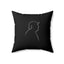 Single-Line Portrait Suede Throw Pillow | Modern Graphic Accent Cushion