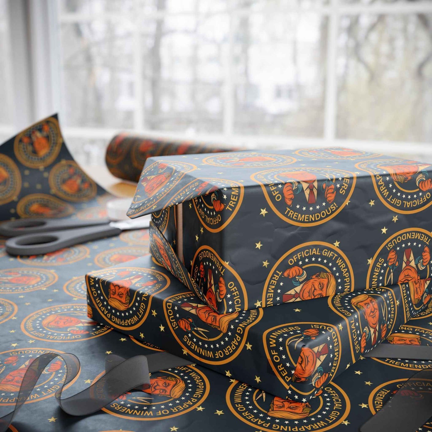 Political Parody Gift Wrapping Paper - Tremendous Seal Design