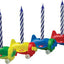 Ensemble de porte-bougies Avion avec 4 bougies colorées