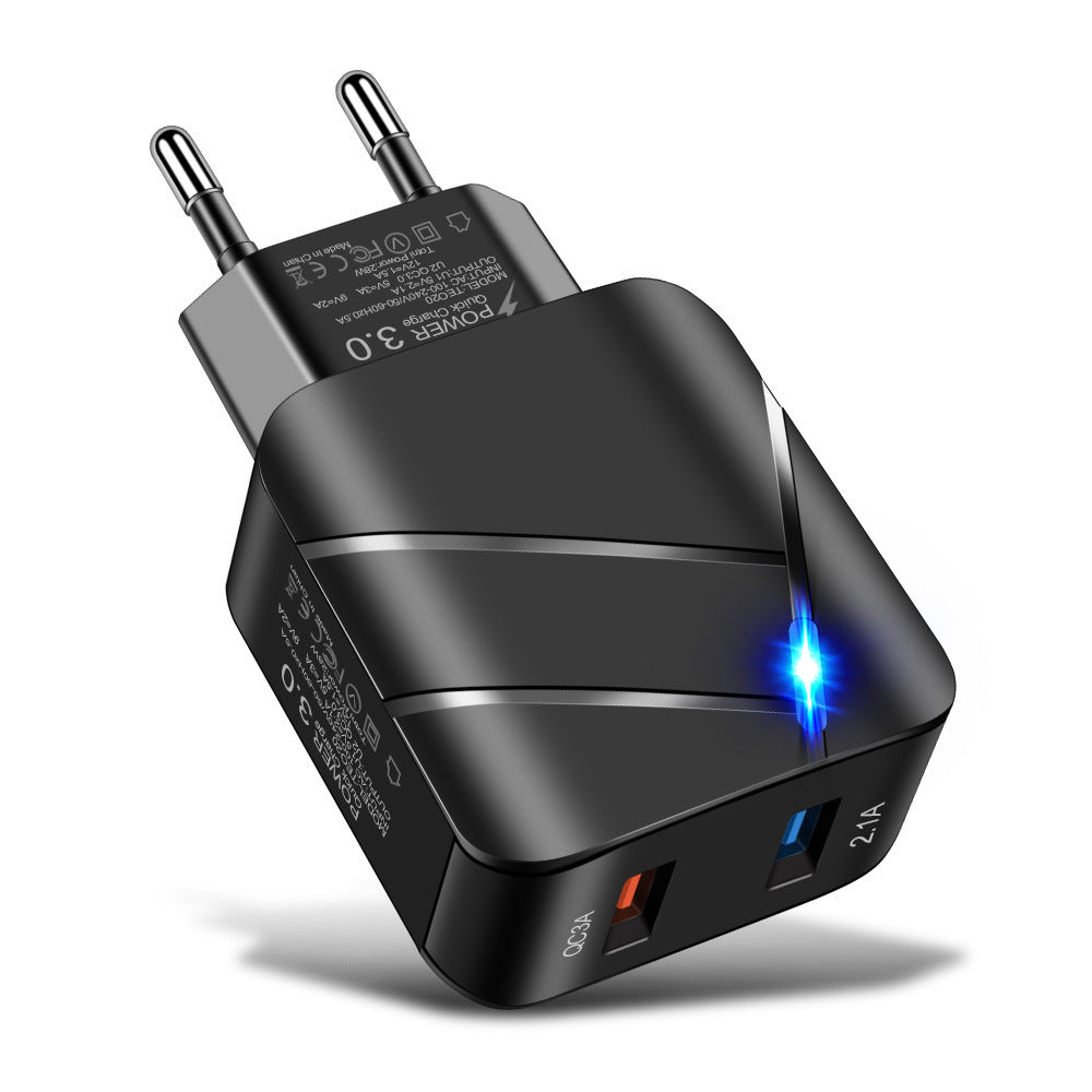 Dual USB QC3.0 + 2.1A Multi Port Mobile Phone Charger
