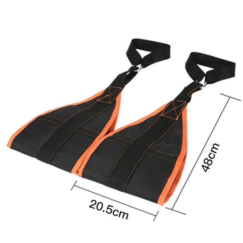 2 Pcs Abdominal Muscle Cantilever Training Belt Support Hanging Belt Suspension Pull Up Leg Fitness Tool For Men Household Nylon - Korvel