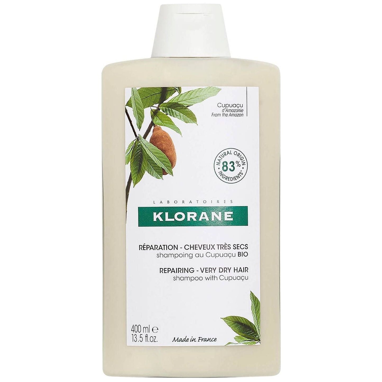 Shampoo Klorane au Beurre de Cupuaçu Bio - 13,5 oz