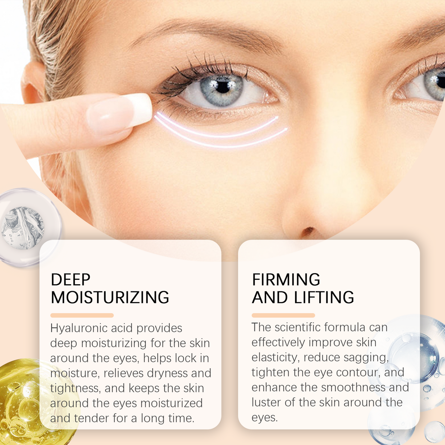 Crème Réparatrice pour les Yeux Premium pour Hydratation et Douceur