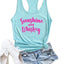 Sunshine and Whiskey Racerback Tank Top