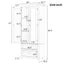 Tall Storage Cabinet with Two Drawers for Bathroom/Office, Black - Korvel