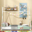 Metal Twin Size House Platform Bed with Triangle Structure  White - Korvel