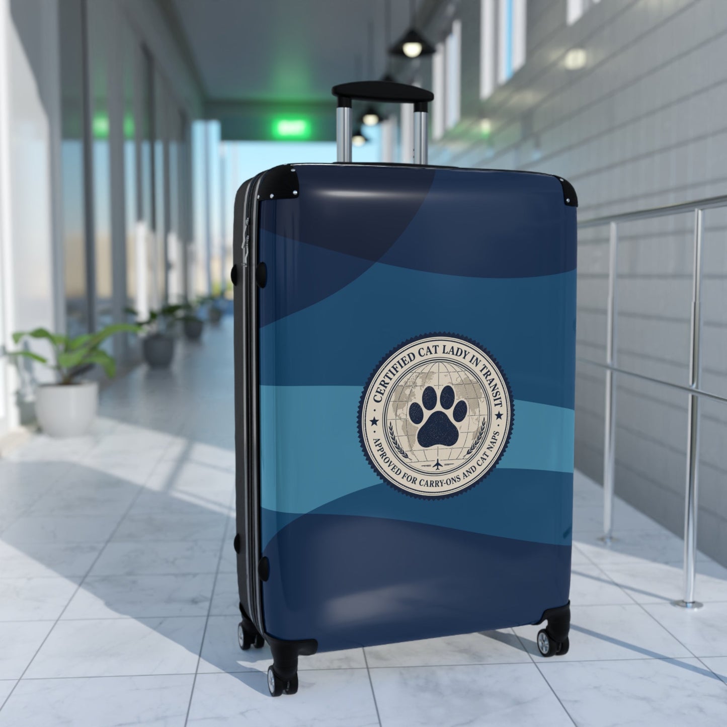 Valise rigide Certifiée Amoureuse des Chats en Transit