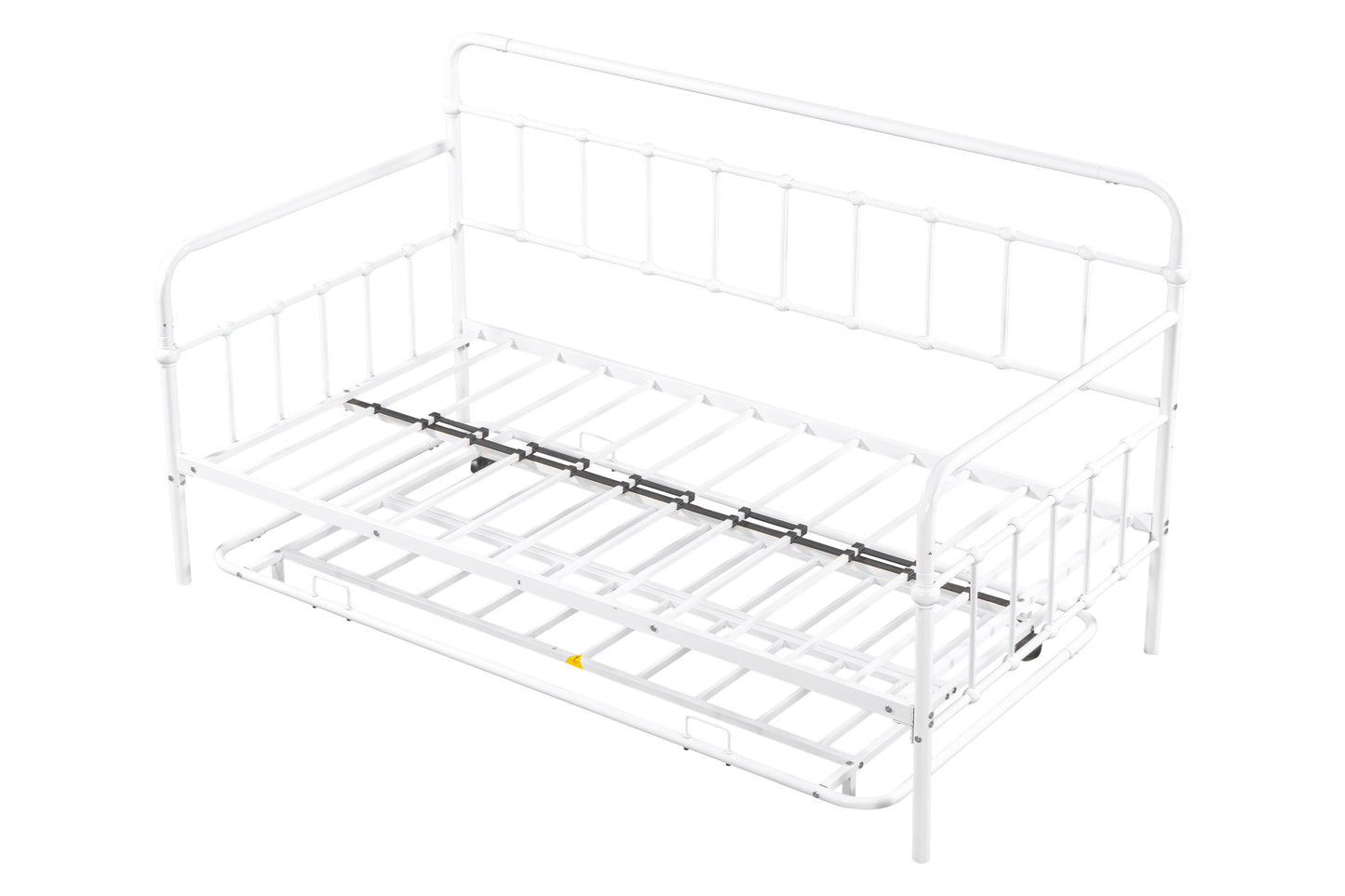 Metal Frame Daybed with trundle（white） - Korvel