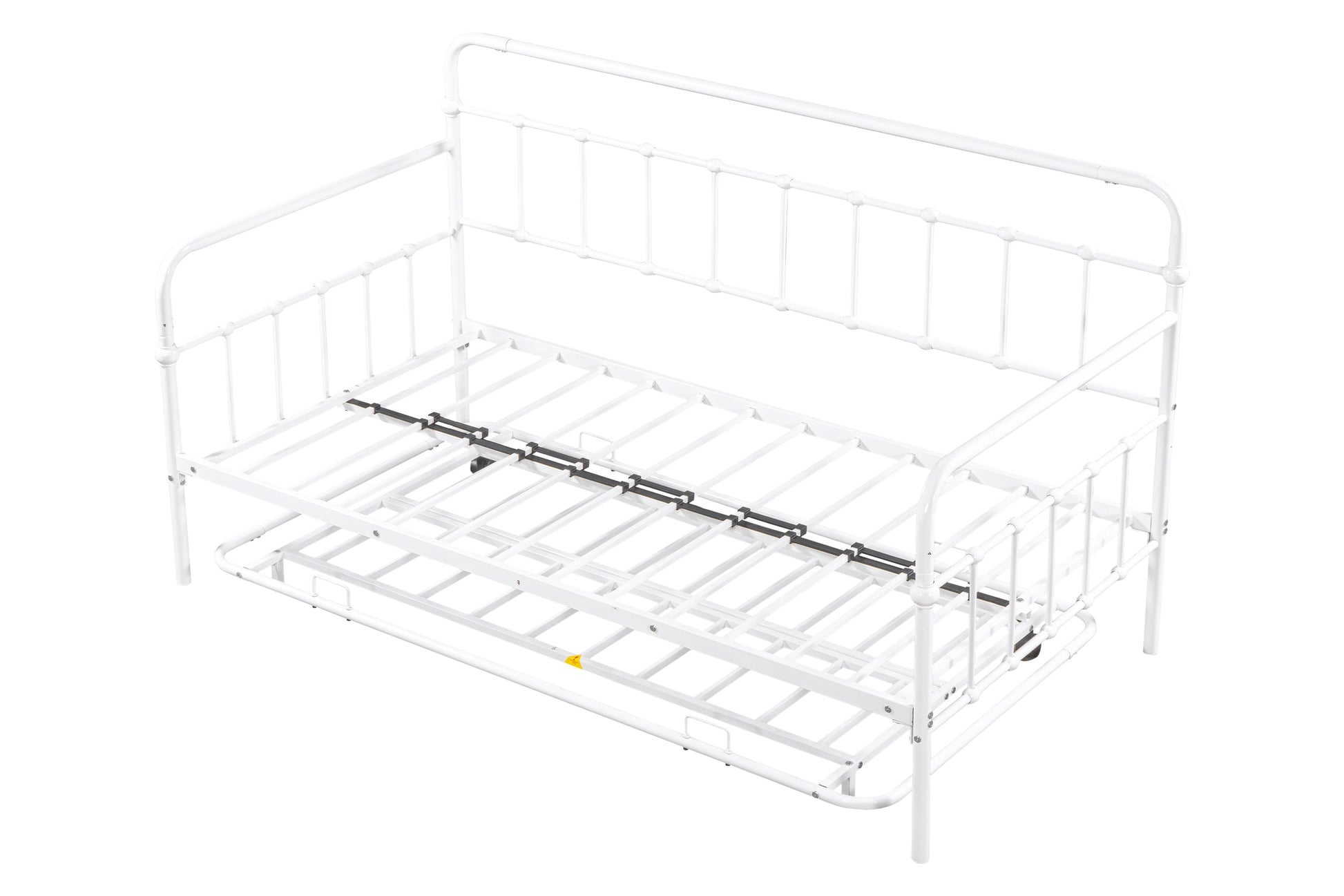 Metal Frame Daybed with trundle（white） - Korvel