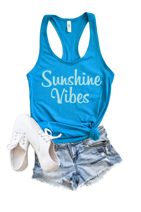 Sunshine Vibes Tank - Stylish Racerback Top