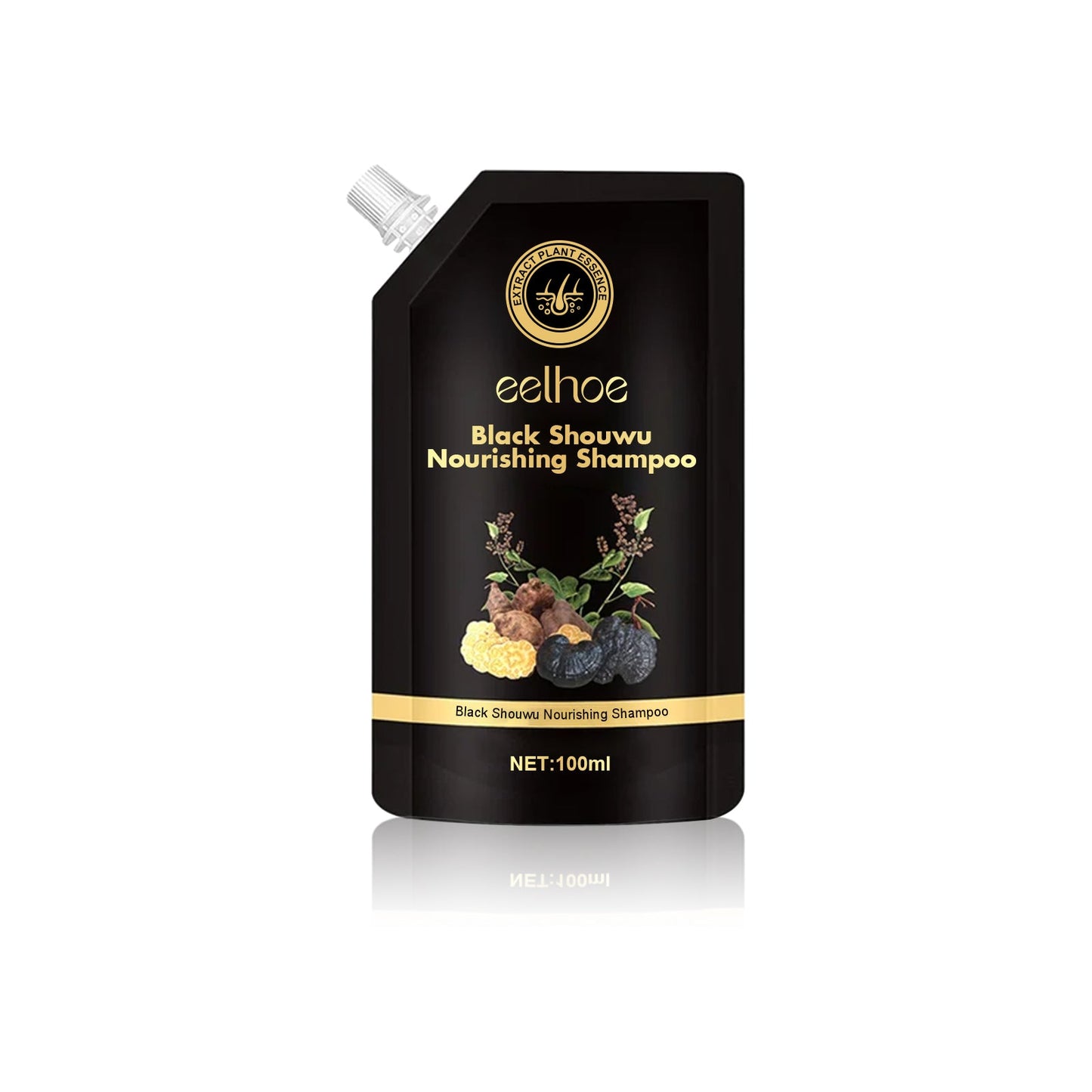 Champú de Ganoderma Multiflorum Negro para el Cuidado del Cabello Lujo