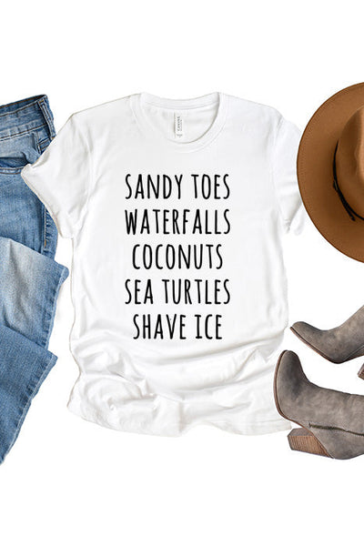 Sandy Toes Black T-Shirt
