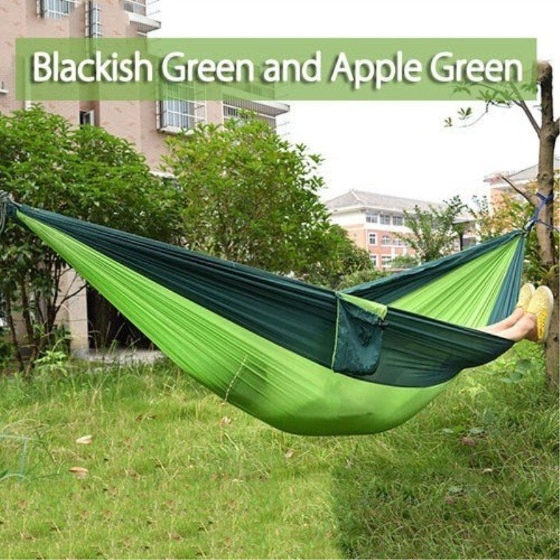 Portable Double Hammock - Durable Nylon for Outdoor Relaxation
