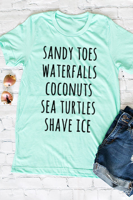 Sandy Toes Black T-Shirt