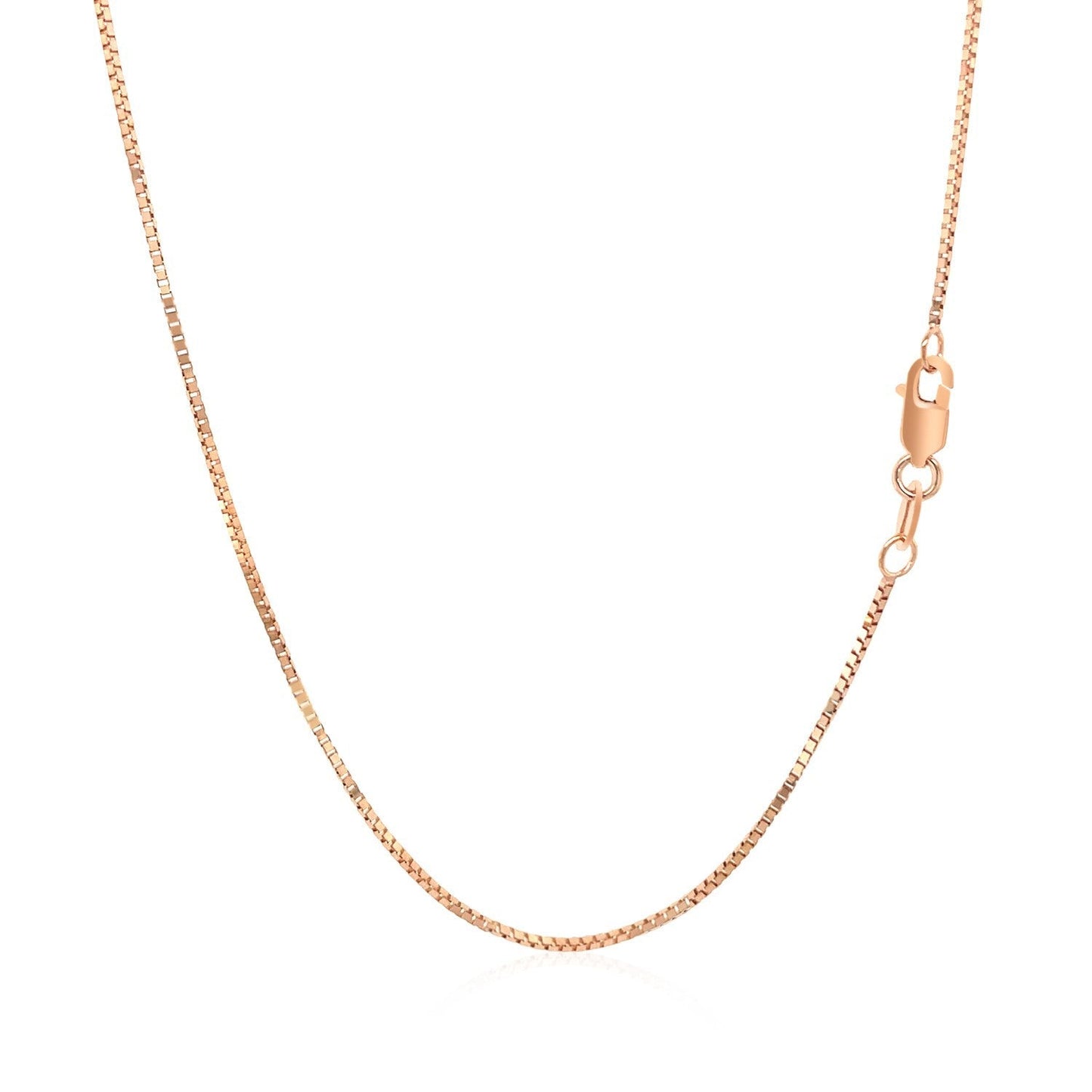 Chaîne classique en or rose 14 carats - 0,8 mm