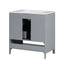 30" Bathroom Vanity with Sink, Multi-functional Bathroom Cabinet with Doors and Drawers, Solid Frame and MDF Board, Grey - Korvel