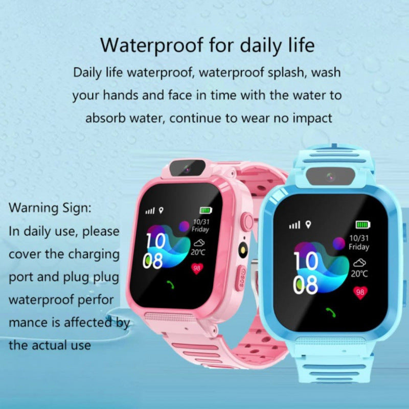 Children's Smart Phone Watch Waterproof Q12 English Multi Language GPS Positioning - Korvel