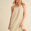 Chic Embroidered Square Neck Mini Cami Dress – Effortlessly Elegant with Feminine Flair - Korvel